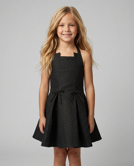 DOTTED HALTER DRESS