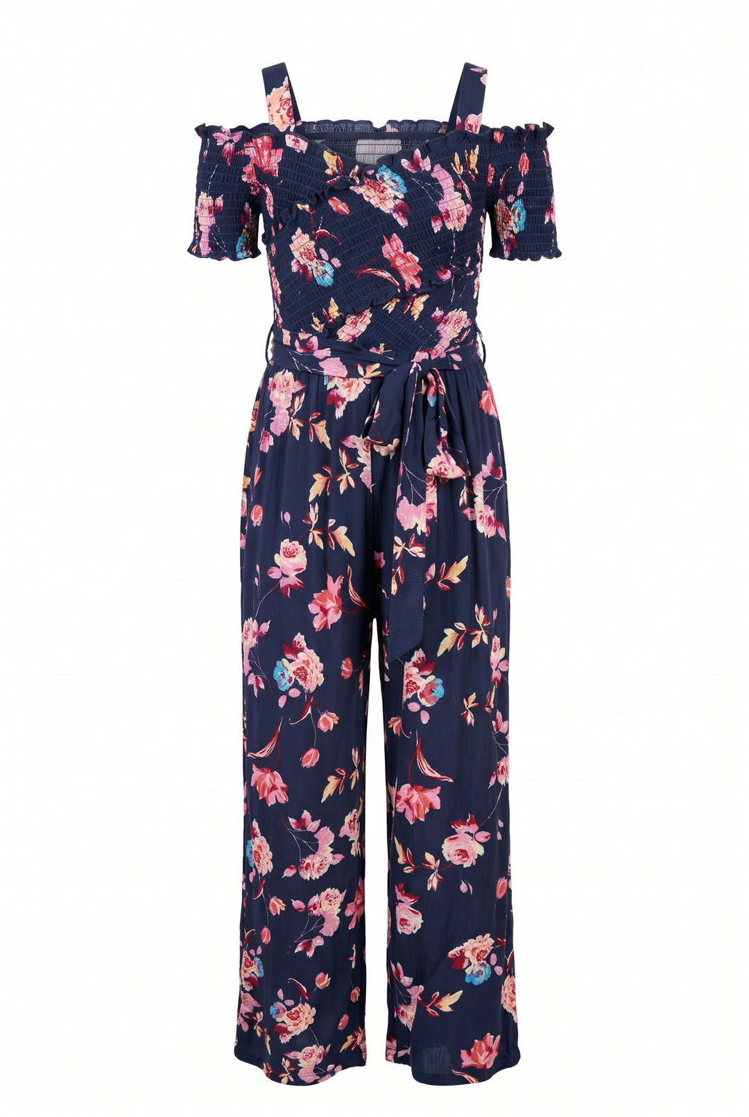 Big Girls Off The Shoulder Floral Print Jumpsuit