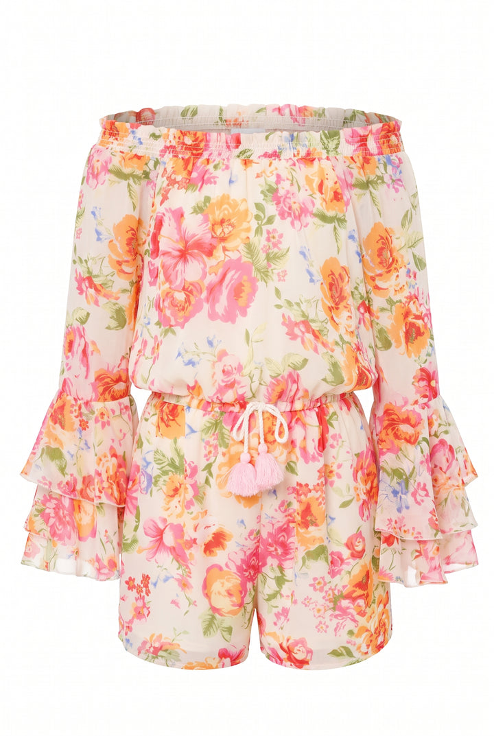 Big Girls Floral Off The Shoulder Romper