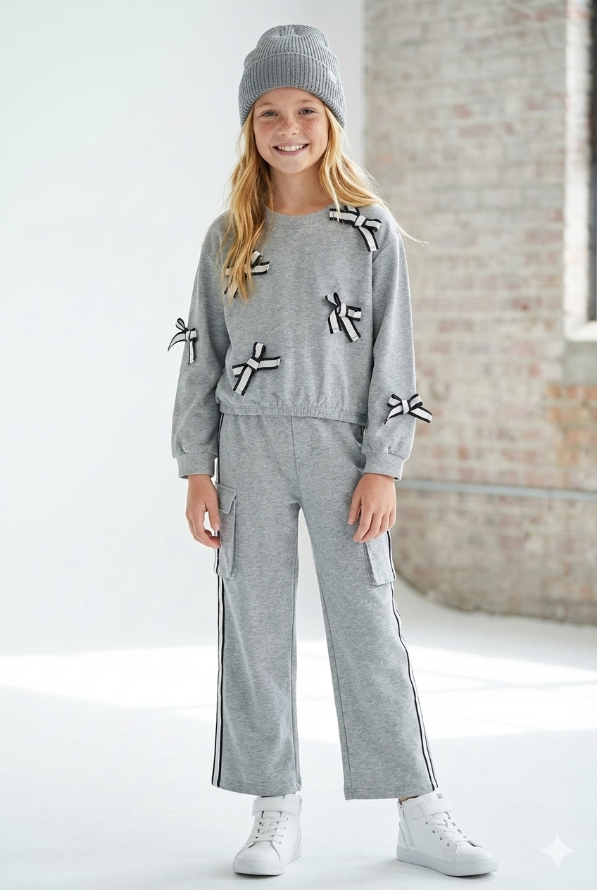 OVERSIZED SWEATSHIRT WITH BOWS