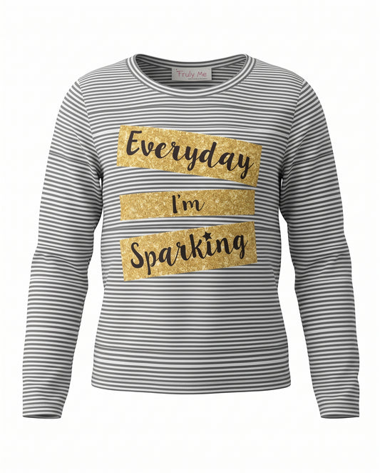 EVERYDAY I'M SPARKLING PRINT TOP