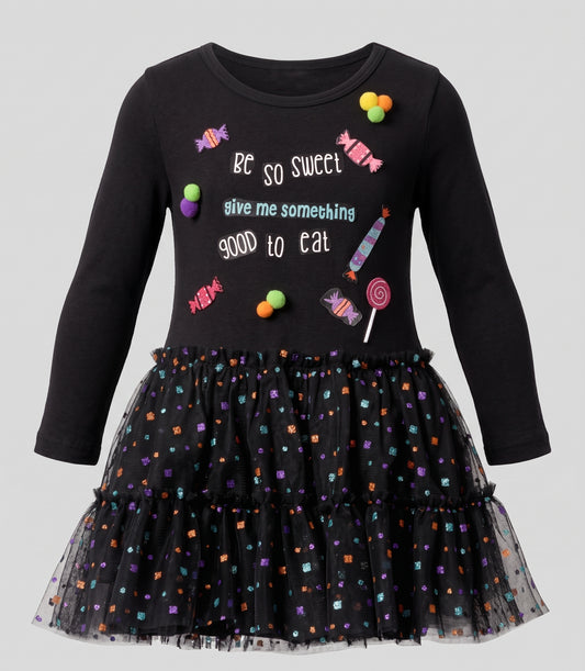 TUTU DRESS WITH CANDY GRAPHIC