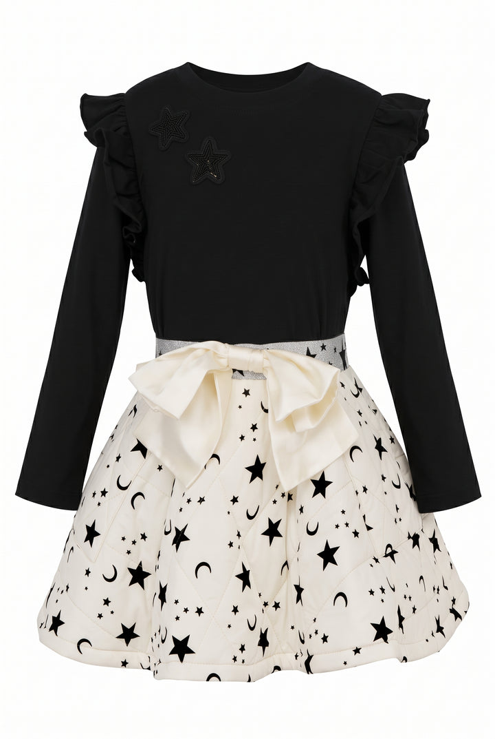 Infant l Toddler l Little Girl’s Celestial Ruffle Fit & Flare Dress