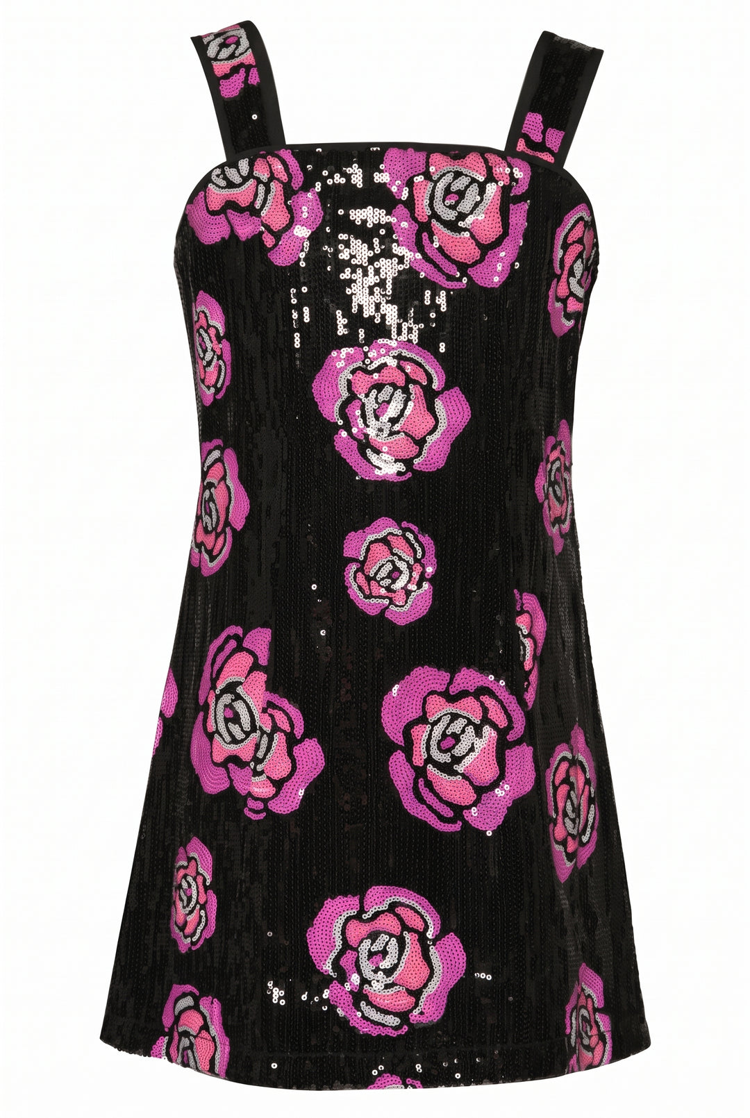 ROSE SEQUIN A-LINE DRESS