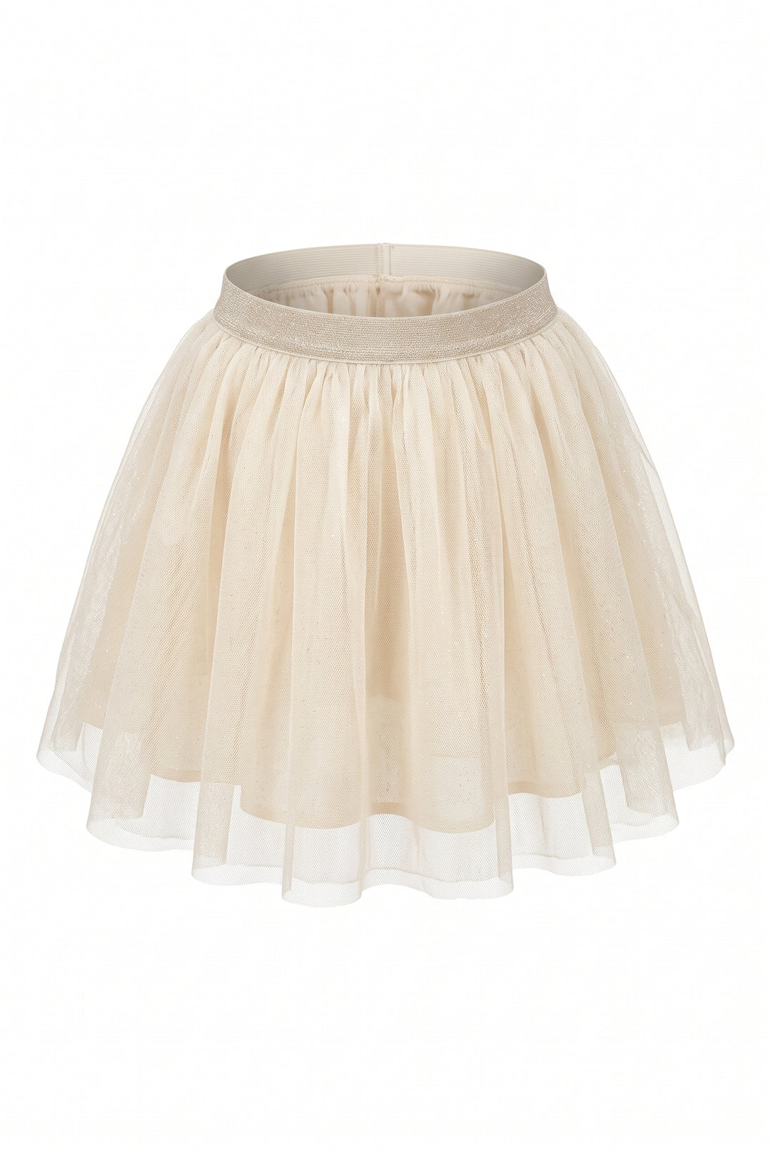 Little Girls Shimmering Gold Mesh Tutu Skirt