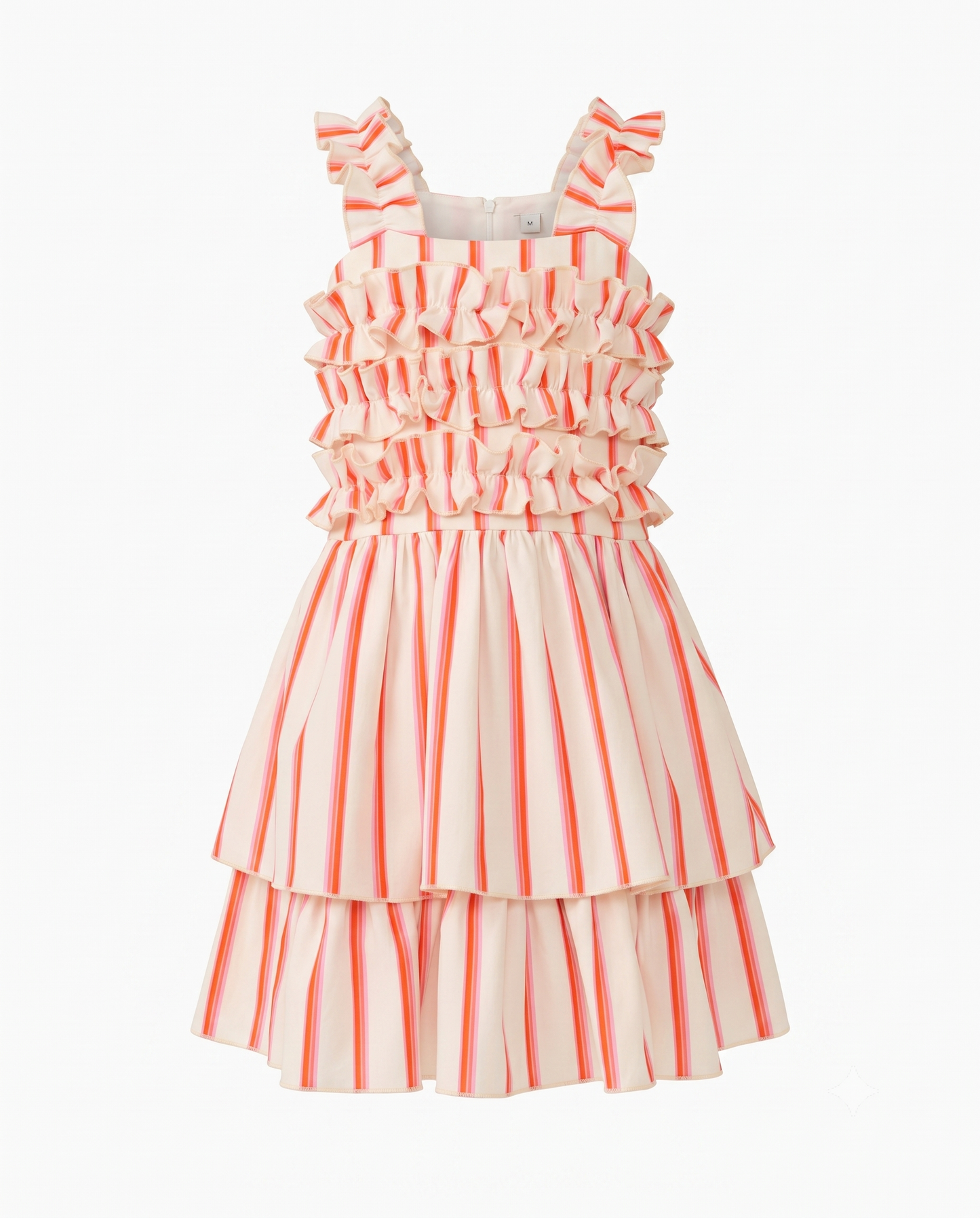 RUFFLED STRIPE DRESS