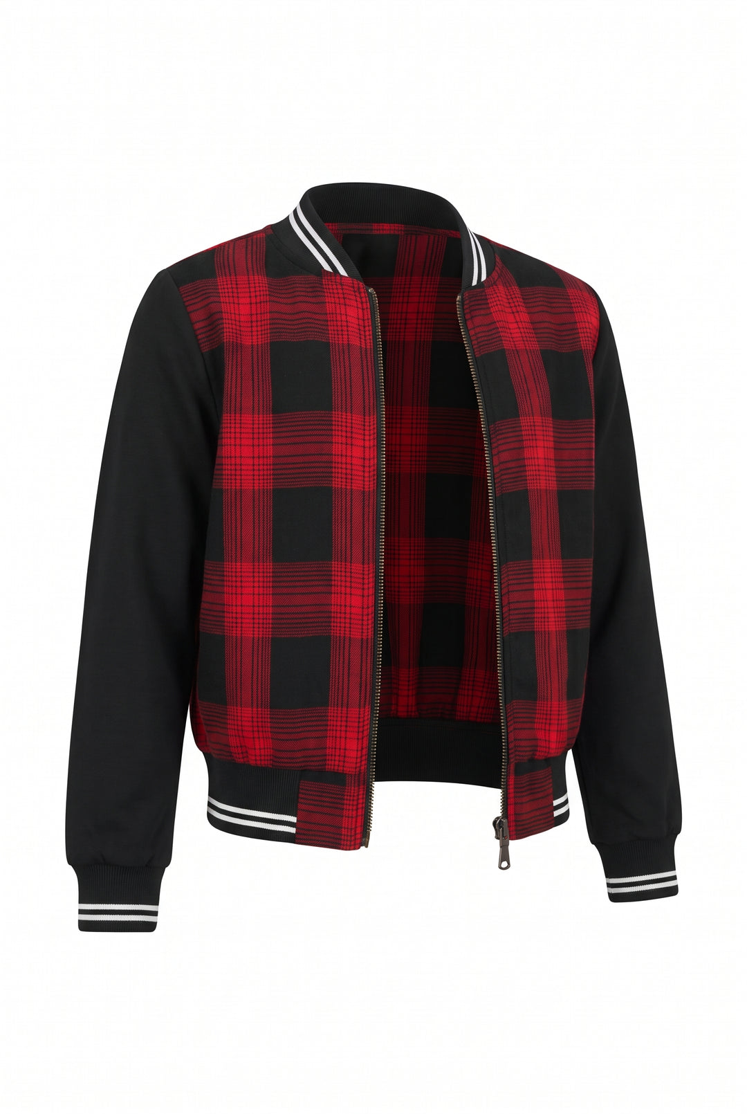 Big Girls ALL STAR Plaid Bomber Jacket
