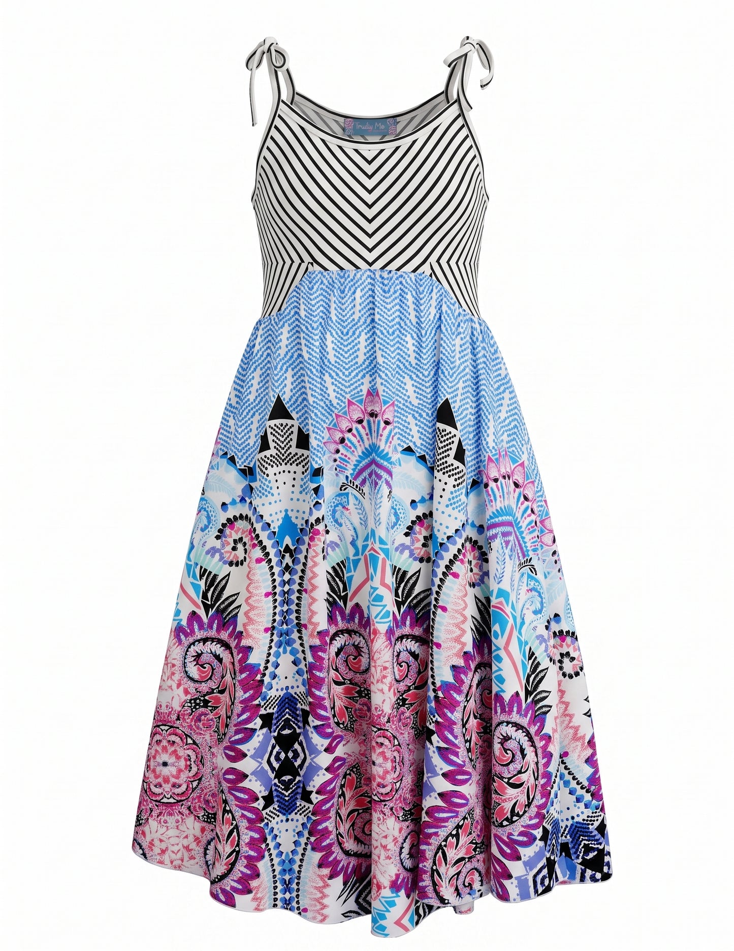 DRESS WITH STRIPE TOP