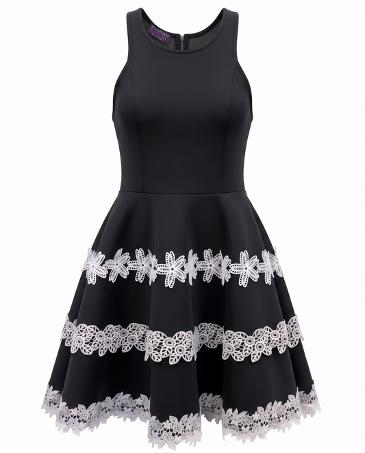 Halter Neck Fit & Flare Party Dress