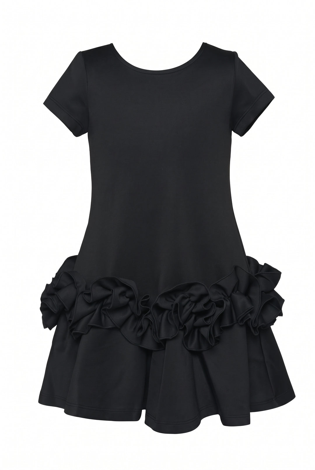SHORT-SLEEVE DRESS WITH RUFFLE DETAIL