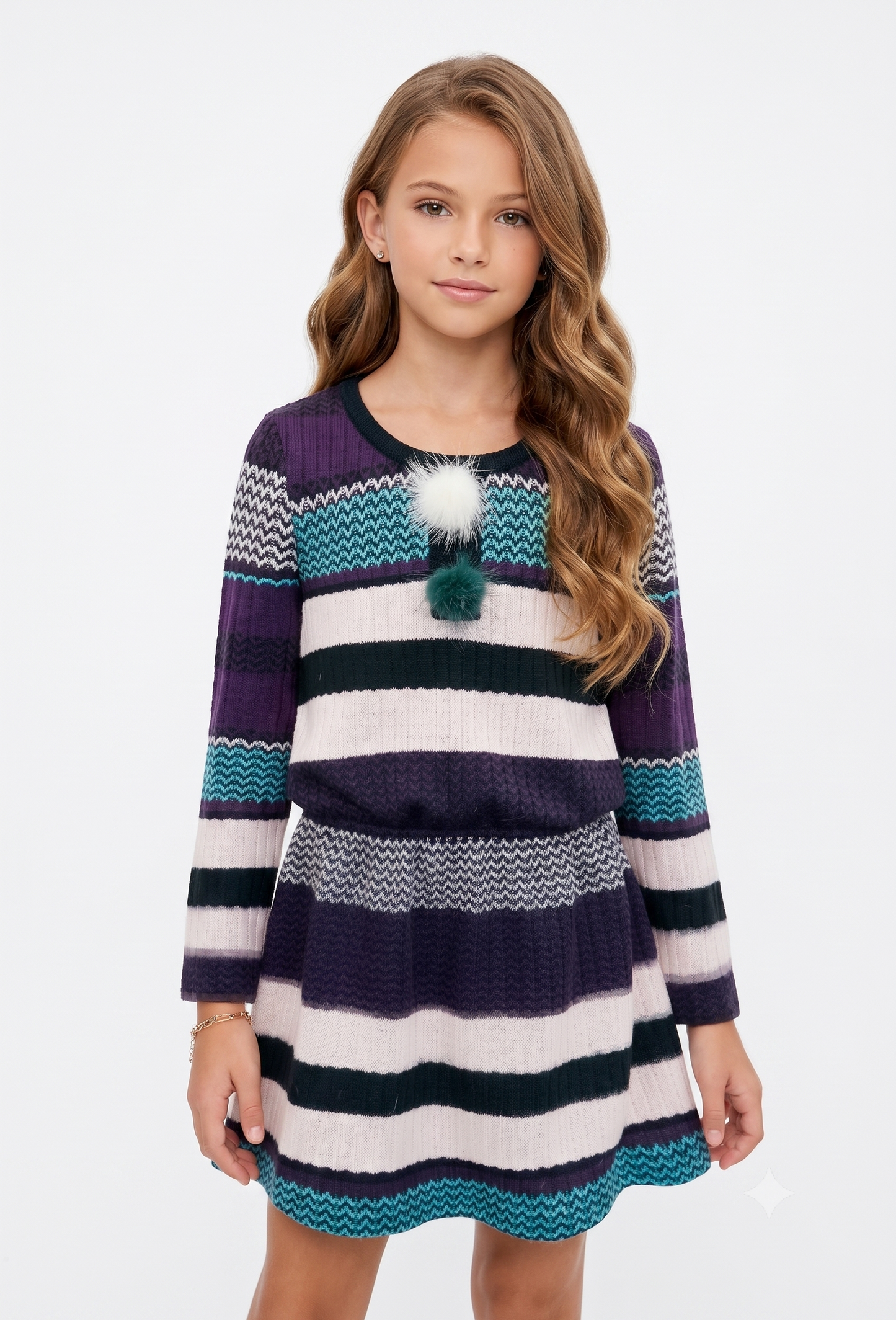Striped Sweater Knit Dress