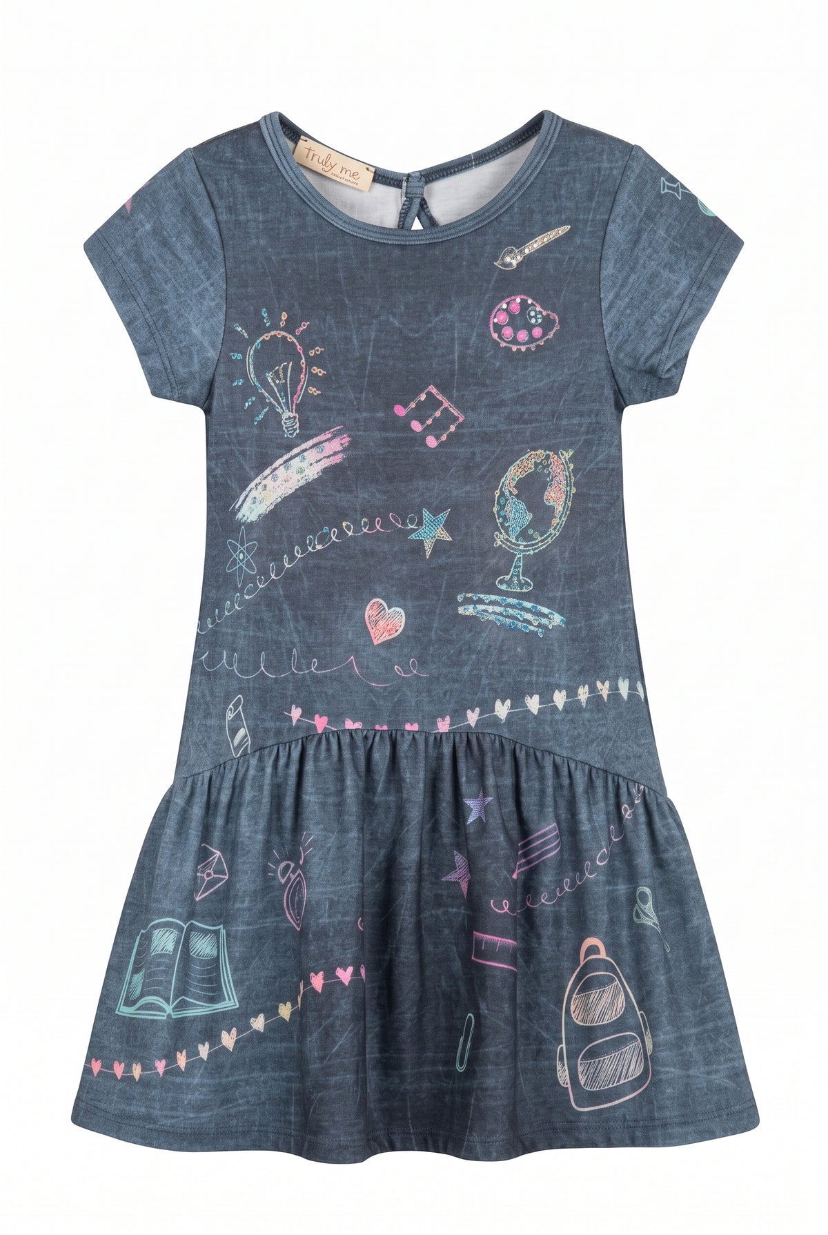 DRESS WITH SCHOOL MOTIF