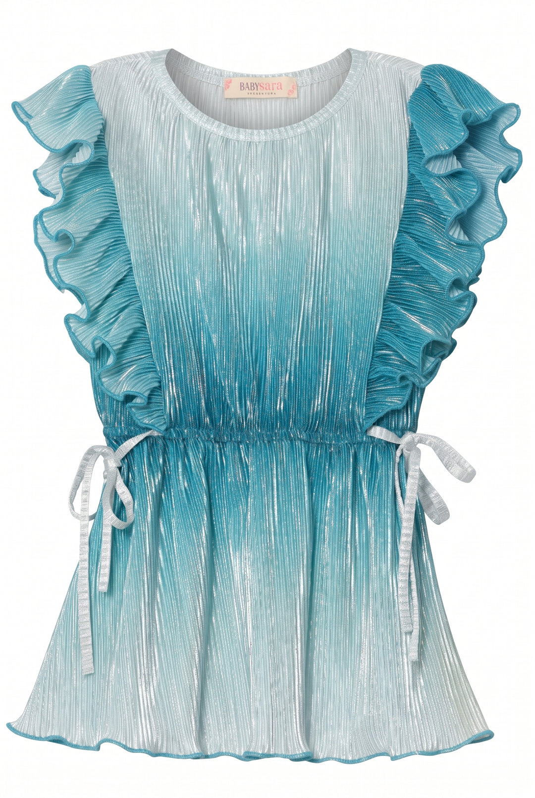 MINI PLEAT DRESS WITH SIDE TIES