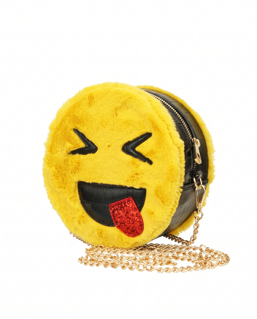 Girls Emoji Faux Fur Cross Body Bag