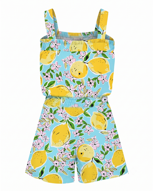 LEMON PRINT WOVEN ROMPER