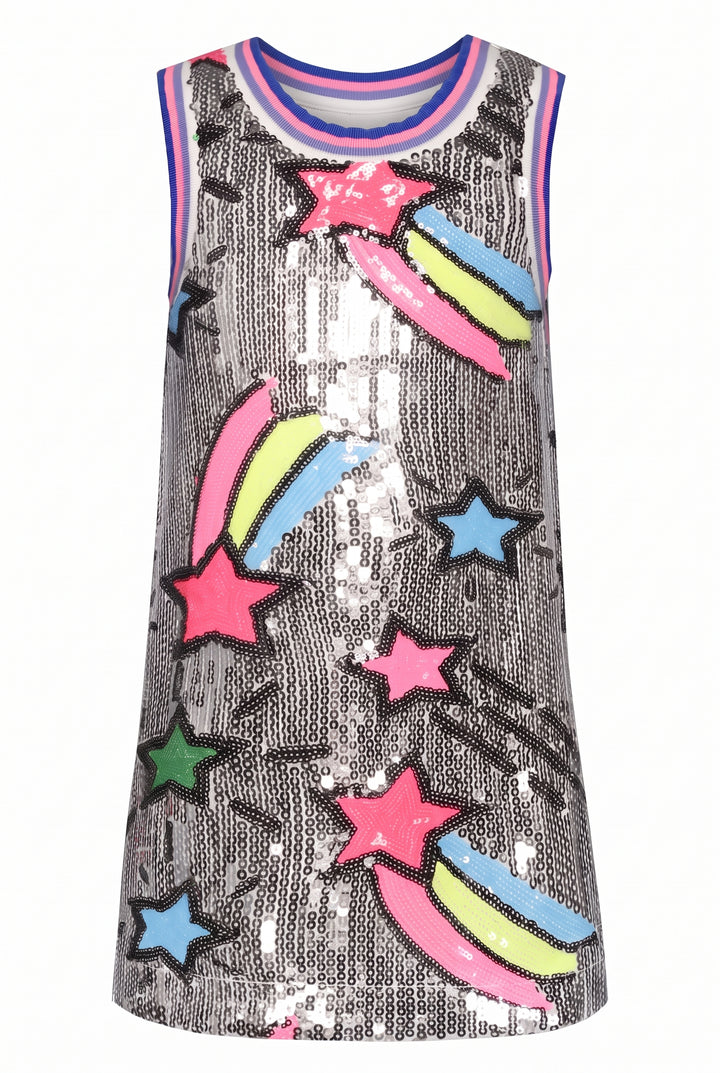 SHOOTING STAR SEQUIN A-LINE DRESS