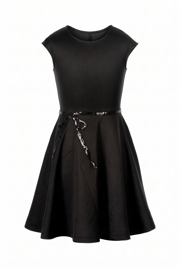 Big Girls Fit and Flare Dress with Bow