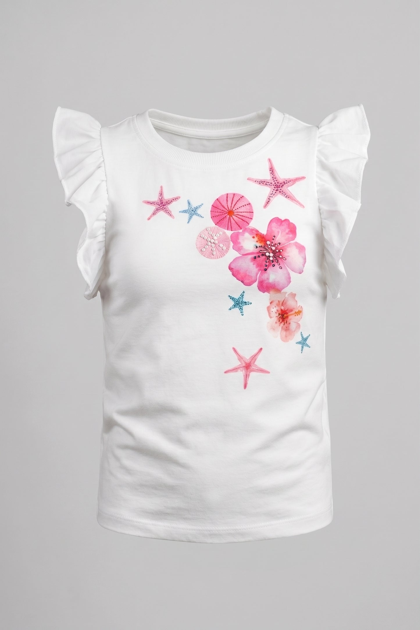 Baby Girls Seashell Sea Theme Tee