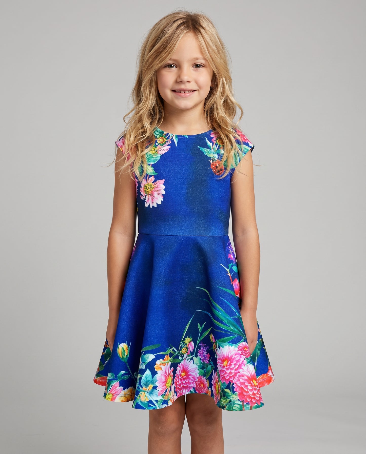LADY BUG PRINTED SKATER DRESS