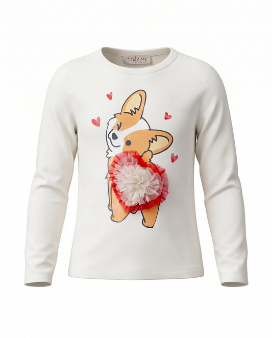TOP WITH CORGI GRAPHIC
