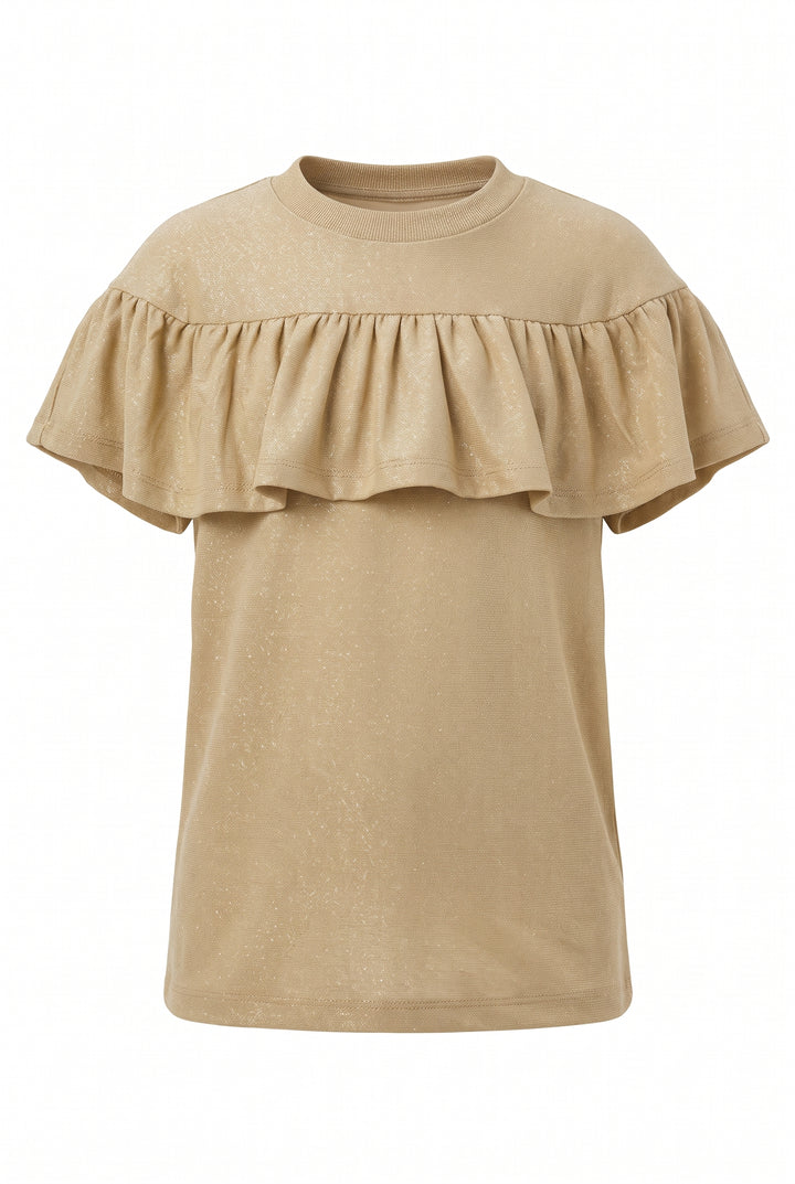 Big Girls Ruffled Short Sleeve Top