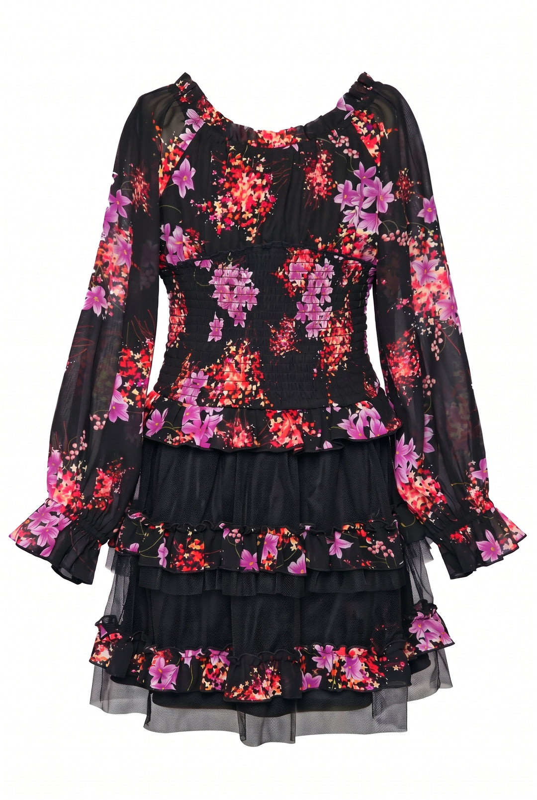 PRINT AND MESH DRESS