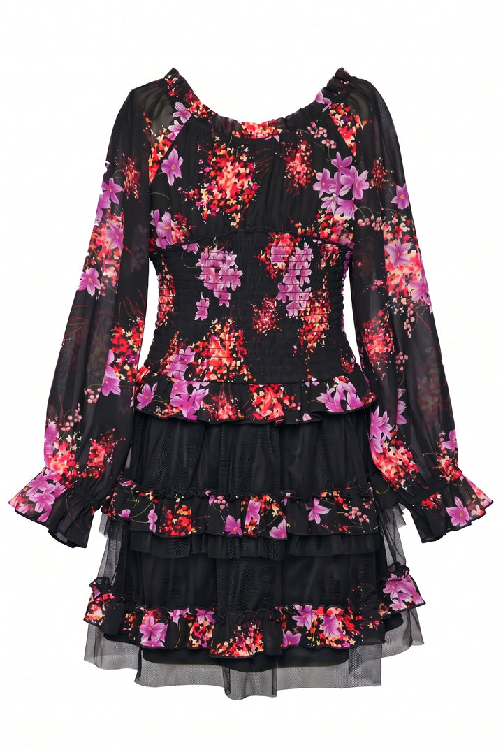 PRINT AND MESH DRESS