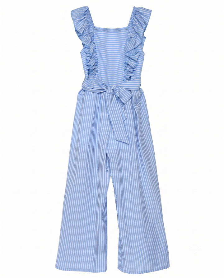 RUFFLE STRIPE JUMPSUIT