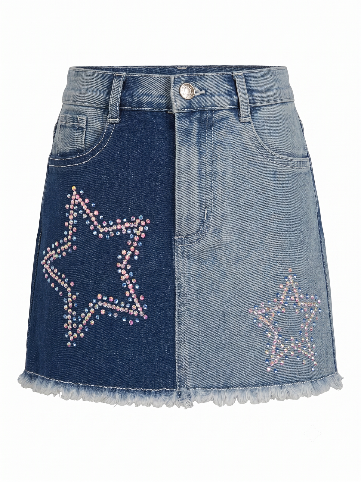 RHINESTONE STAR DENIM SKIRT