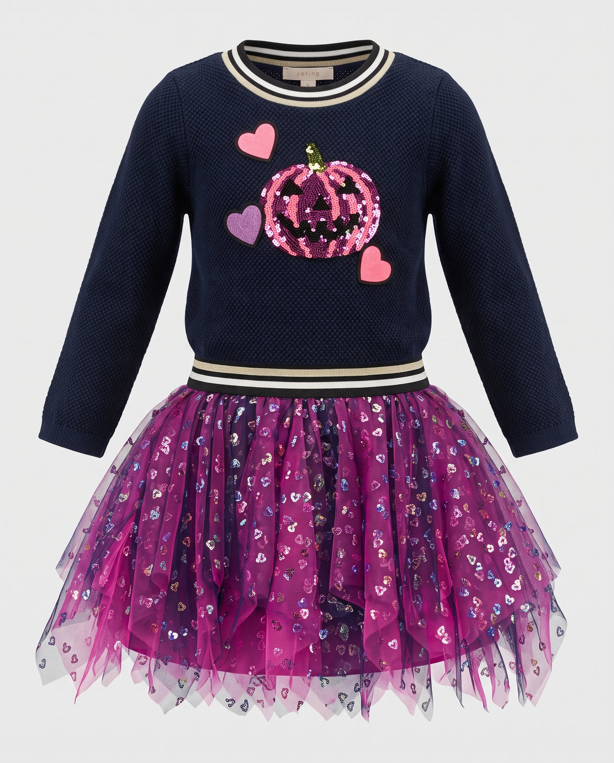 JACK-O-LANTERN TWOFER DRESS