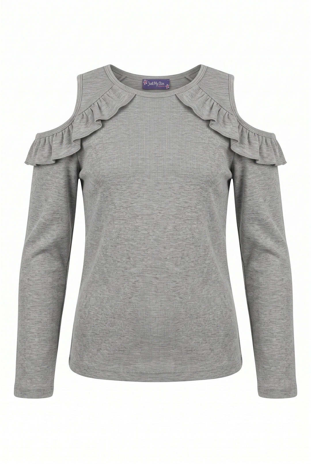 RUFFLE SLEEVE COLD SHOULDER TOP