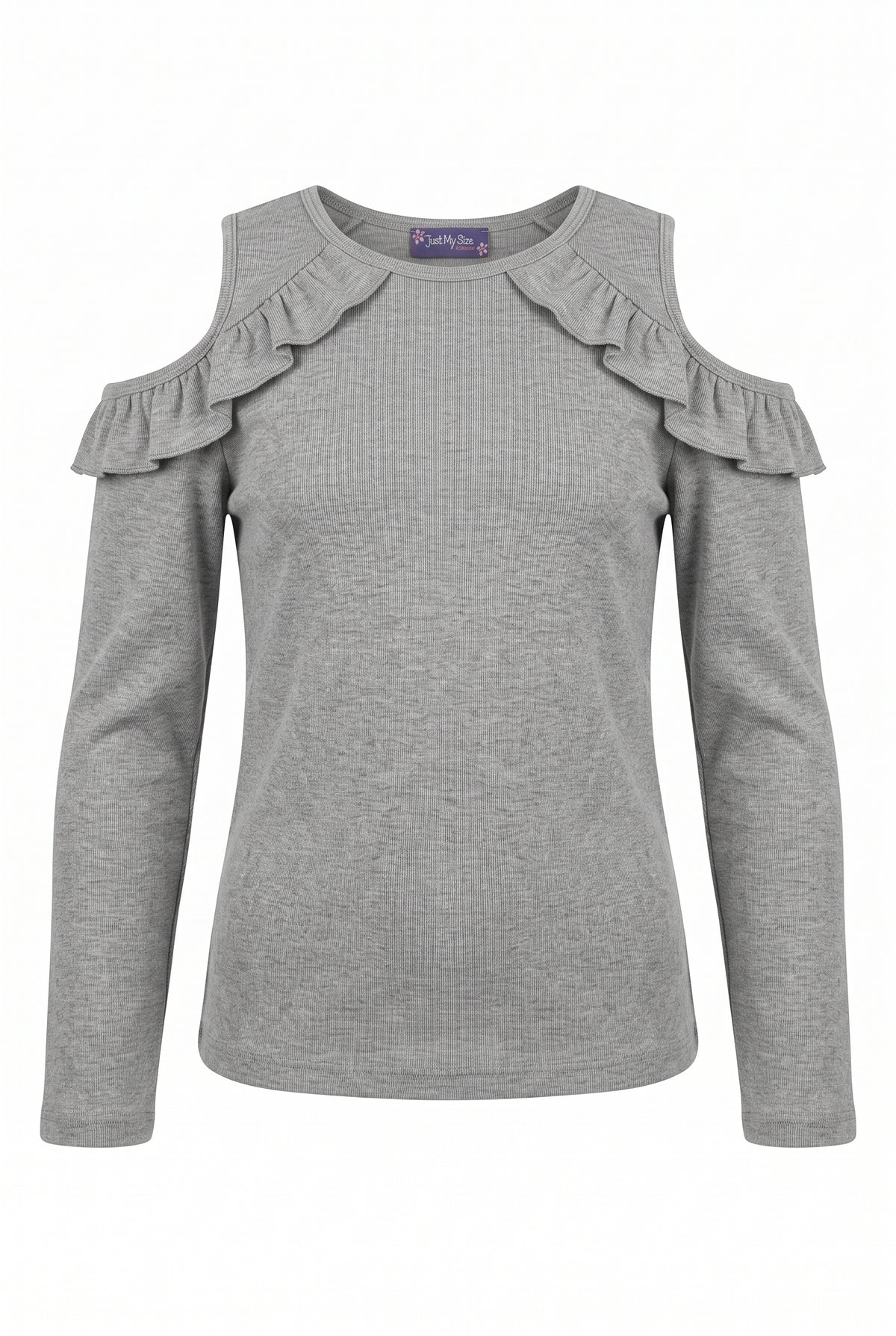 RUFFLE SLEEVE COLD SHOULDER TOP