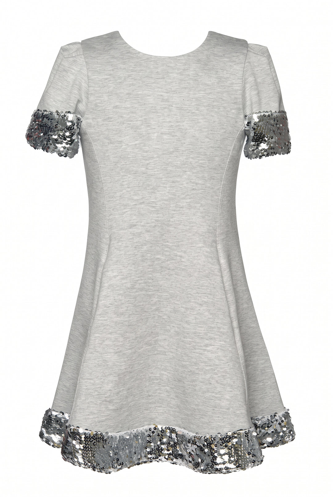 Little l Big l Tween Girl’s Sequin Trim Heather Dress