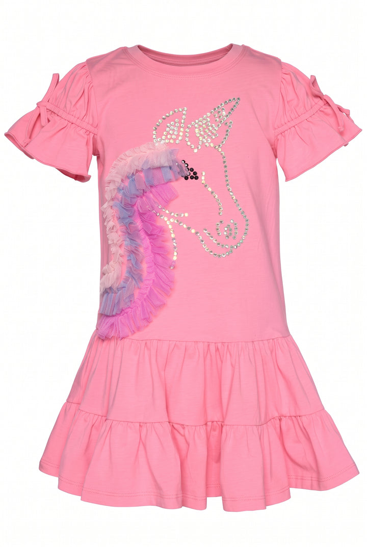 Girls Unicorn Fit & Flare Dress