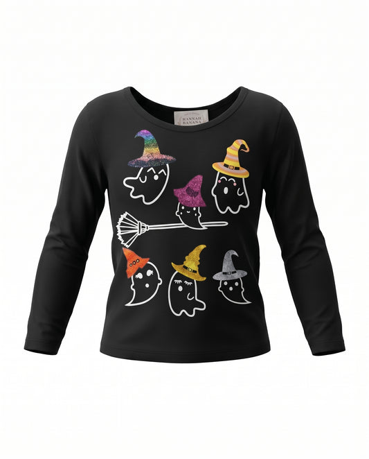 TOP WITH GLOW IN THE DARK GHOST PRINT