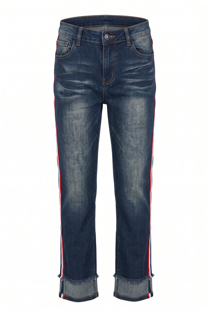 DARK JEAN WITH RED STRIPE