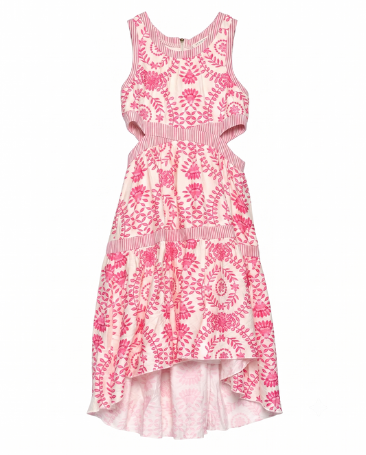 SIDE CUTOUT MEDALLION DRESS