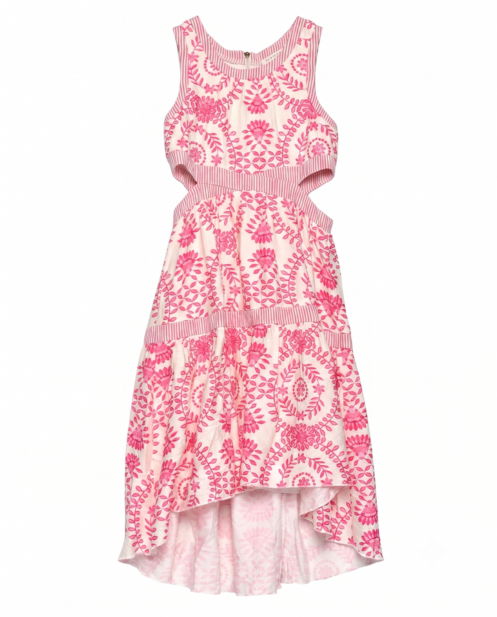 SIDE CUTOUT MEDALLION DRESS