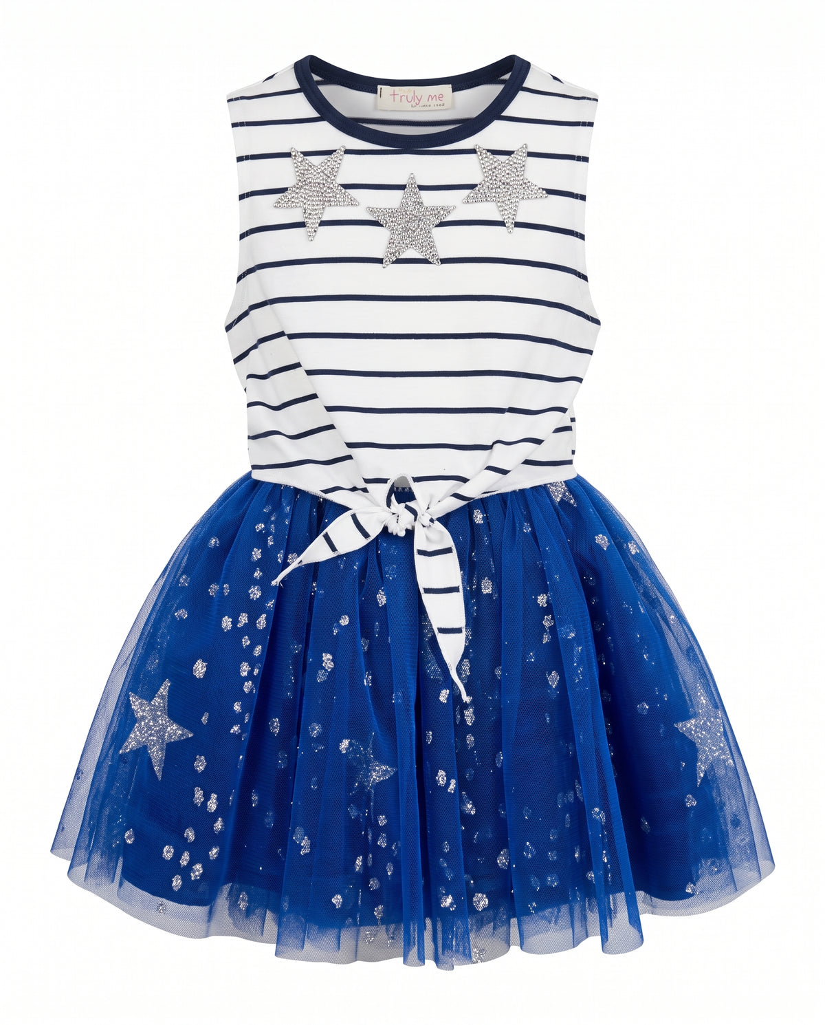 Little Girls Star Themed Twofer With Dress and Top