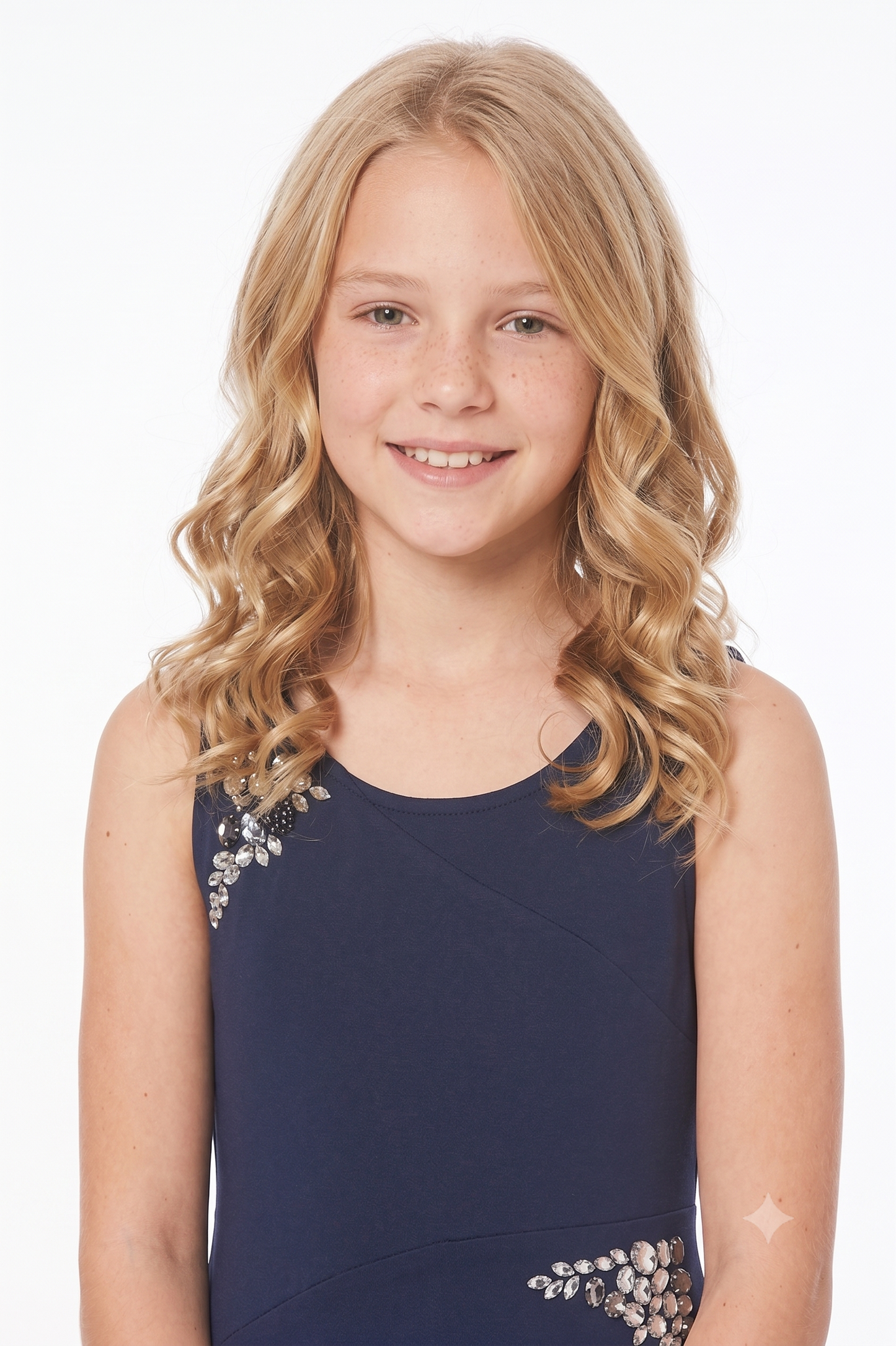 Big Girls Asymmetrical Cut Skater Dress