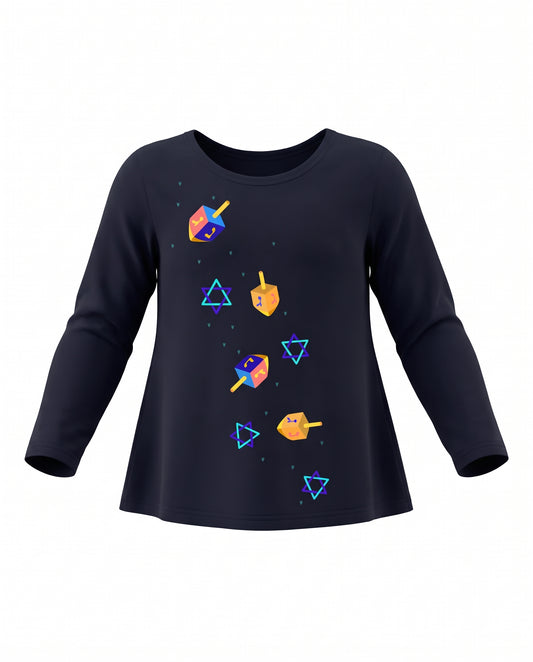 TUNIC WITH DREIDEL PRINT