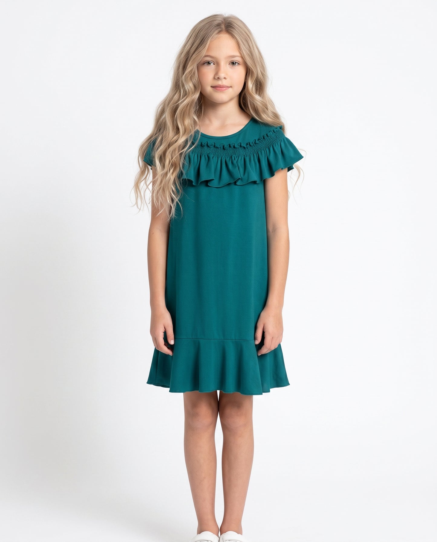 DRESS WITH RUFFLE DETAIL
