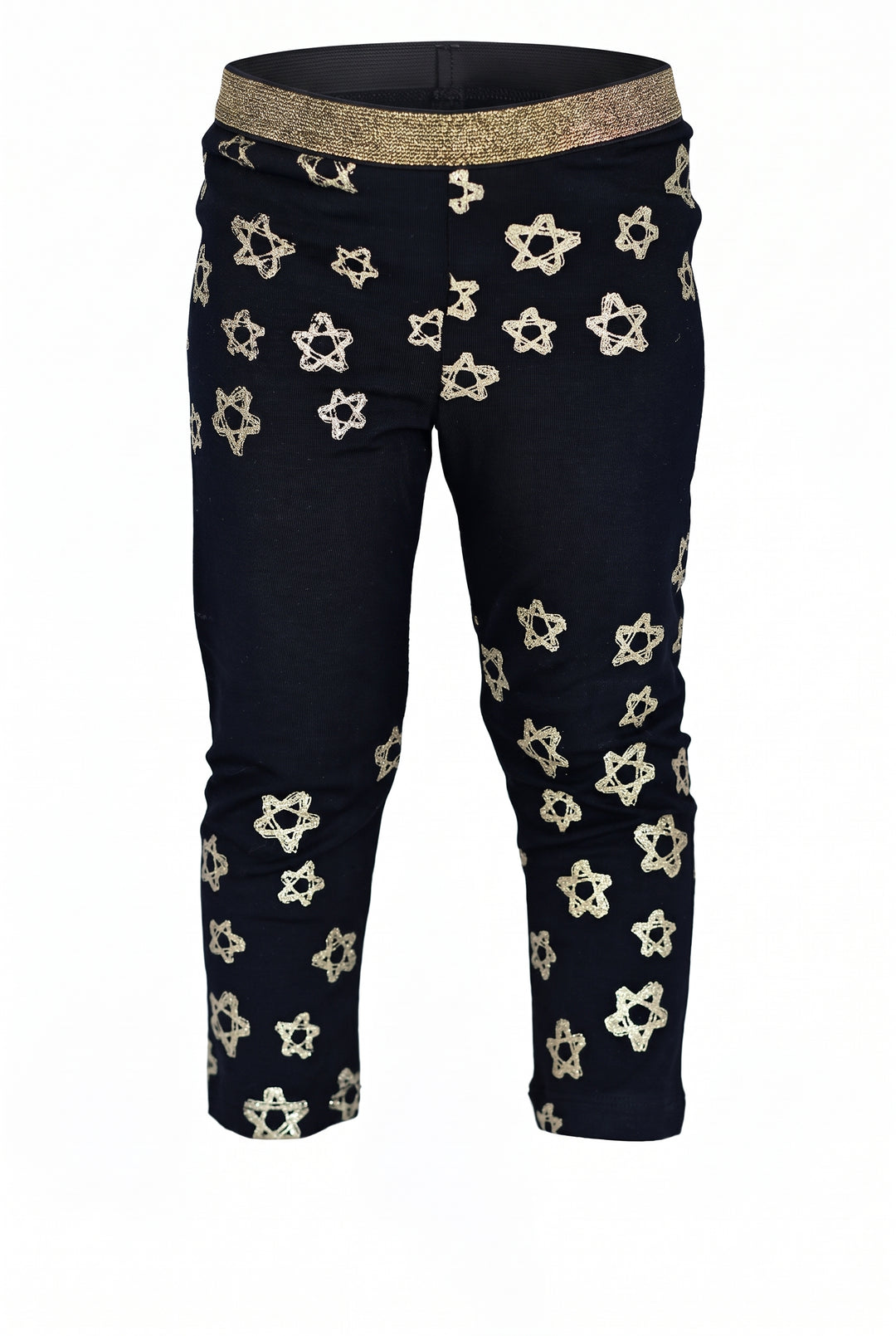 Little Girls Gold Glitter Star Leggings