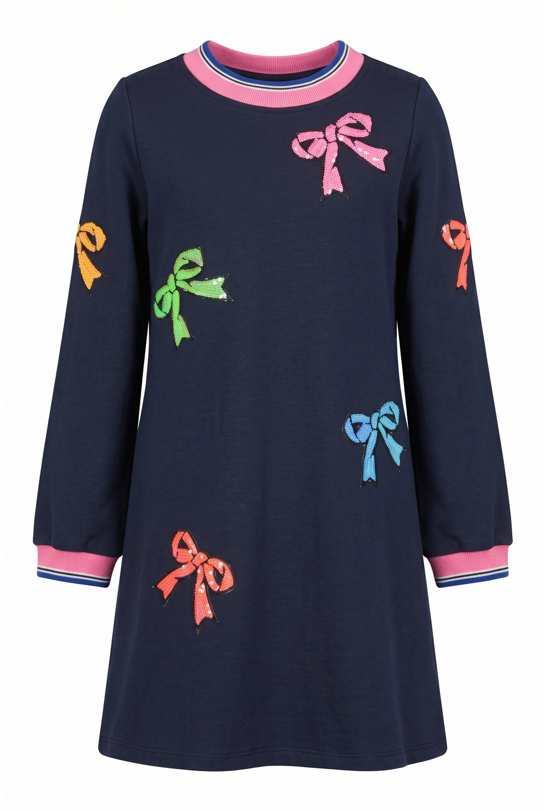 DRESS WITH SEQUIN TRIM DETAIL