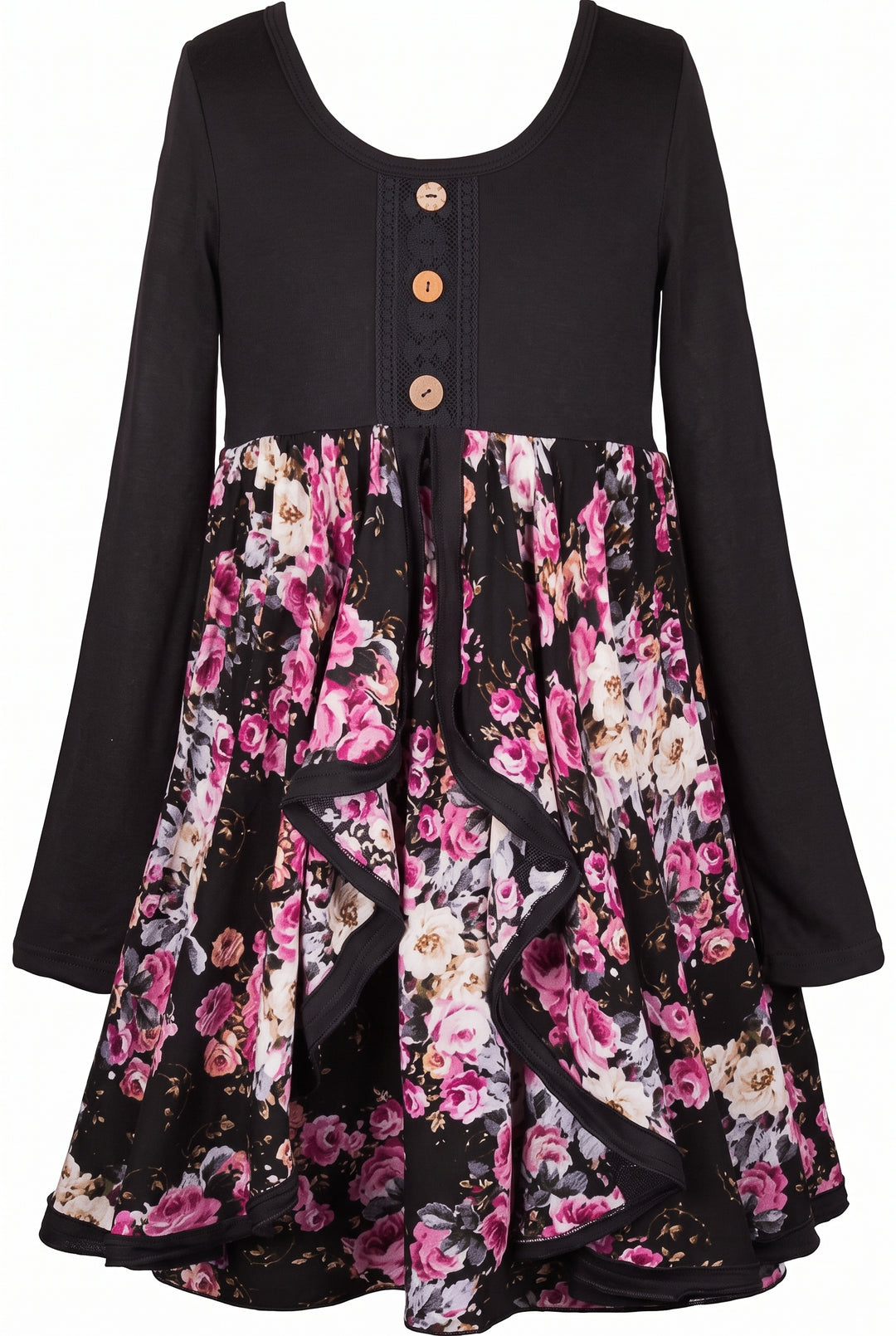 Big Girls Busy Floral Print Dress
