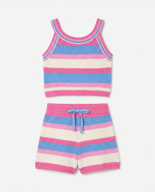 2PC STRIPE CROCHET SET
