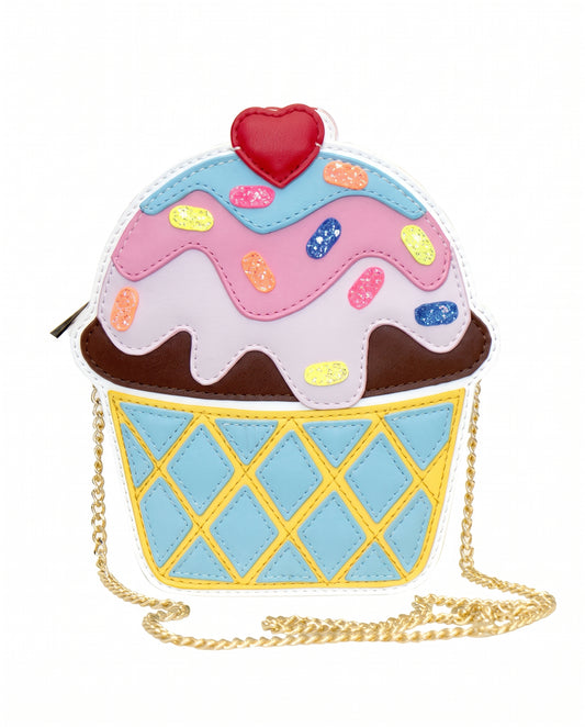 Girls Heart Cherry Cupcake Crossbody Bag