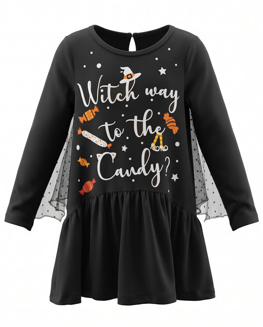 BAT WING DRESS WITH GRAPHIC