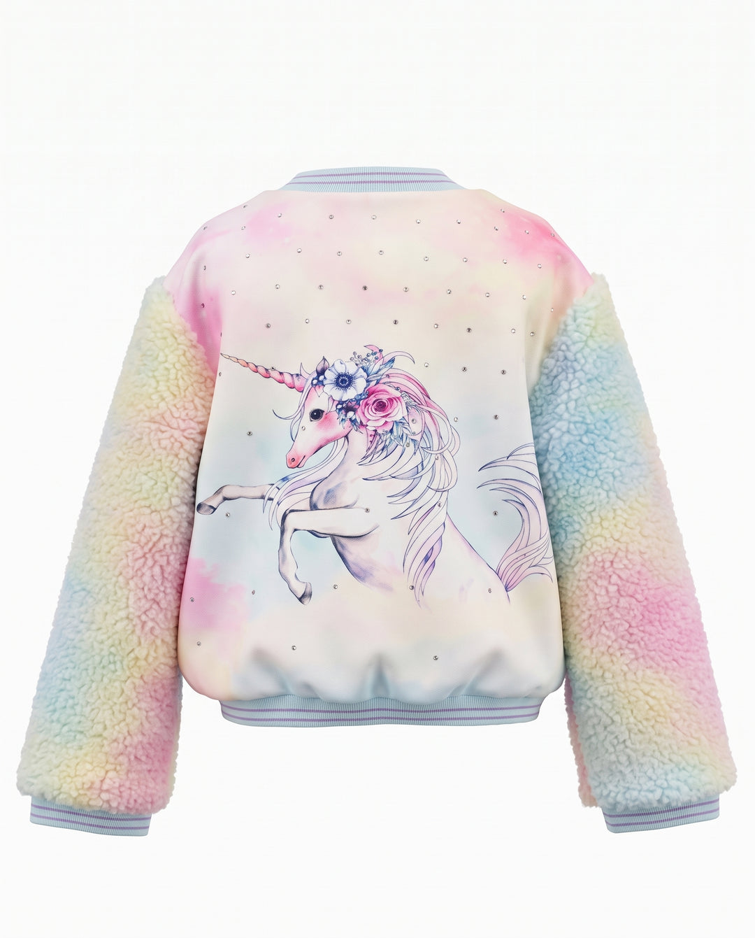 UNICORN JACKET WITH TIE DYE DESIGN