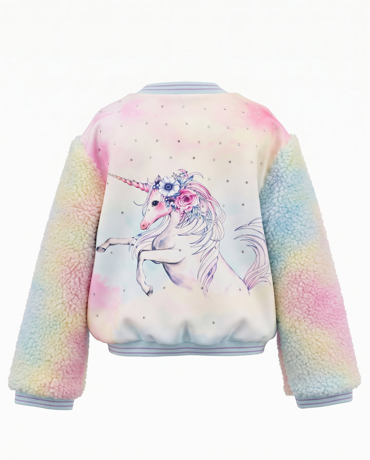 UNICORN JACKET WITH TIE DYE DESIGN